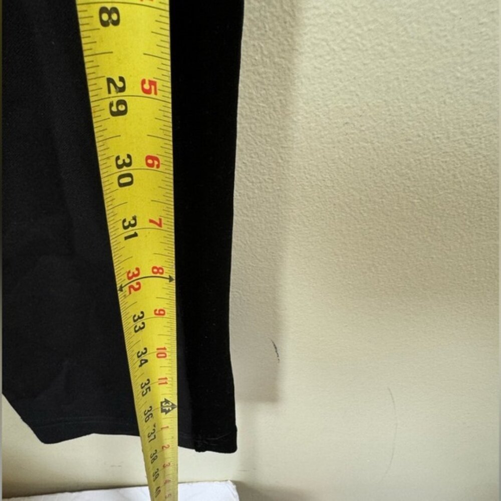 Hue Ponte Velvet Tuxedo Stripe Pants Pull On Slimming Straight Leg Minimalist M - Picture 9 of 10